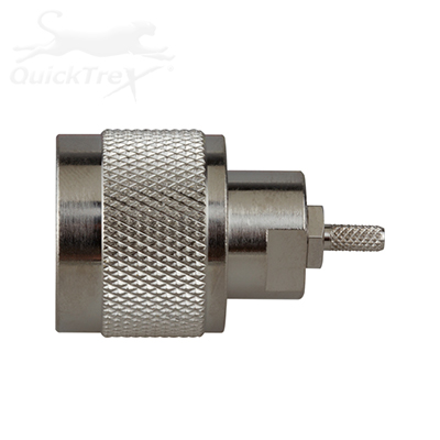 N Male 50 ohms Crimp Connector by QuickTrex RG-316, RG-174/U Cable Group B N,G,T; For Cables: LMR-100, RG-174, RG-188, RG-316, Belden 7805A, Belden 8216