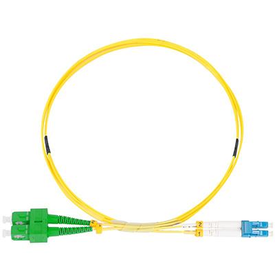 Stock 5 meter LC UPC to SC APC Singlemode Duplex Patch Cable