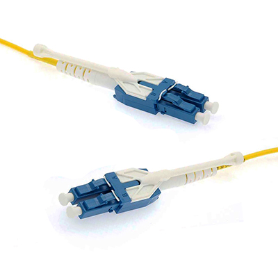 Stock 2 meter LC UPC Uniboot to LC UPC Uniboot Push-Pull Tab Singlemode Duplex Patch Cable