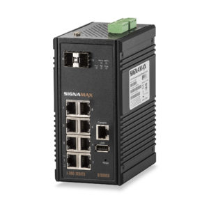 8 Port Gigabit Managed Rugged Industrial (Extreme Temp) Network Switch with 2 Gigabit SFP Ports - I300 Series by Signamax