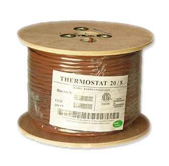 20/8 Riser Rated (CMR) Thermostat Cable Solid Copper PVC - BROWN - 250ft 