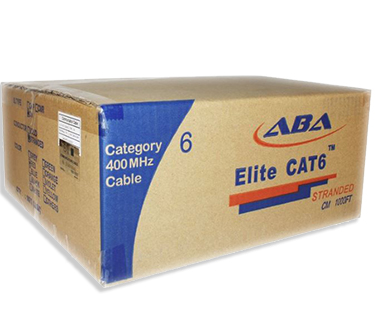 Cat 6 1000x, UTP, PVC, 4 Pair 28 AWG Stranded Cable - 1000 Ft by ABA Elite