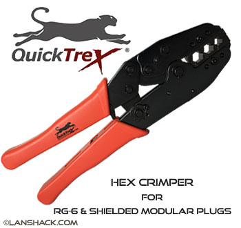 QuickTreX® Hex Crimper for RG-6 Co-ax and QuickTrex™ Shielded Plugs