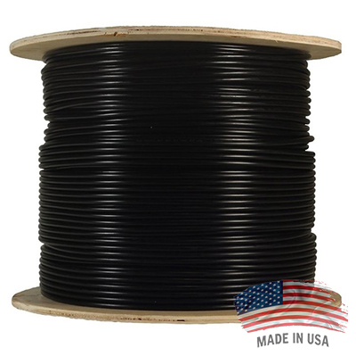 Cat 5e 350MHz UTP Outdoor Gel-Filled Direct Burial Solid Conductor 24AWG Ethernet Cable 1000 Ft Made in the USA by CCT