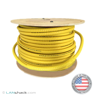 12 Strand Indoor Plenum Rated Interlocking Armored Singlemode Fiber Optic Cable by the Foot - Made in the USA by QuickTreX®