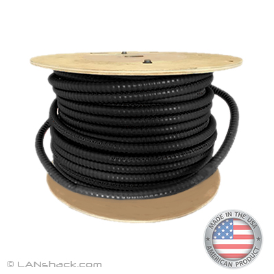 6 Strand Indoor/Outdoor Plenum Rated Interlocking Armored Multimode OM1 62.5/125 Fiber Optic Cable by the Foot - Made in the USA