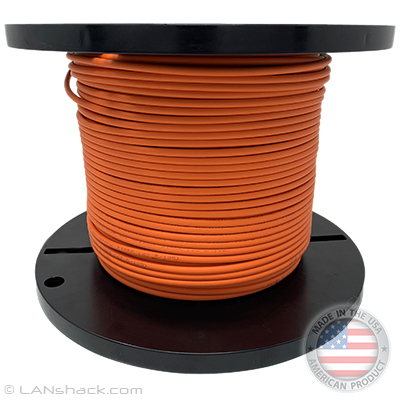12 Strand Indoor Plenum Rated Multimode OM1 62.5/125 Fiber Optic Cable by the Foot with Corning® Glass - Made in the USA