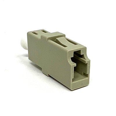 LC Simplex Multimode OM1 - 6.5/125 Fiber Optic Coupler without Flange - Beige