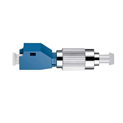 LC (Female) UPC to FC (Male) UPC Singlemode Simplex Hybrid Fiber Optic Coupler - Blue/Silver