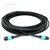 Stock Indoor/Outdoor 10 Meter 12 Fiber (1 X 12) MPO Female to MPO Female Multimode 10/40/100 GIG OM4 50/125 LSZH Rated Fiber Optic Trunk Cable - Method B (Fully Flipped) by QuickTreX
