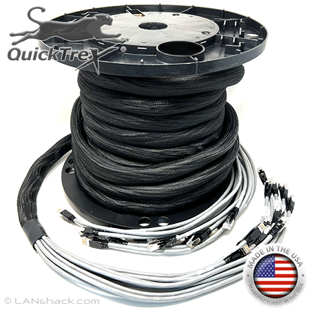 8 Cable Cat 6E Shielded Premium Custom Pre-Connectorized Ethernet Cable Bundle - Made in the USA by QuickTreX