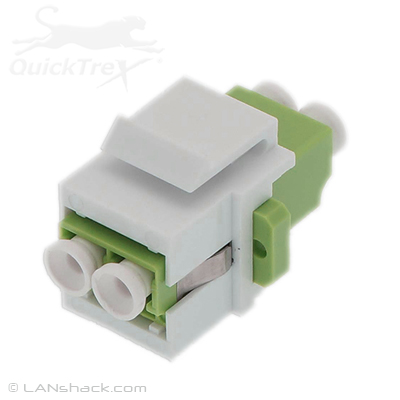 LC Duplex Multimode OM5 Fiber Optic Keystone Coupler by QuickTreX
