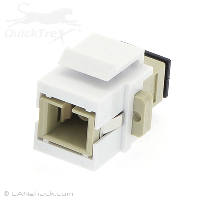 SC Simplex Multimode OM1 62.5/125 Fiber Optic Keystone Coupler - by QuickTreX