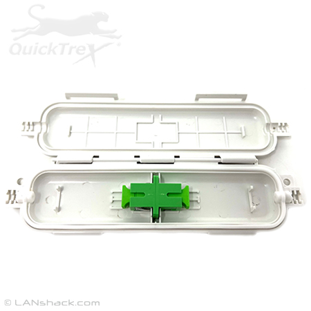 1 Adapter (1 - 2 Fiber) Waterproof Indoor / Outdoor Mini Fiber Optic Termination Box by QuickTreX®