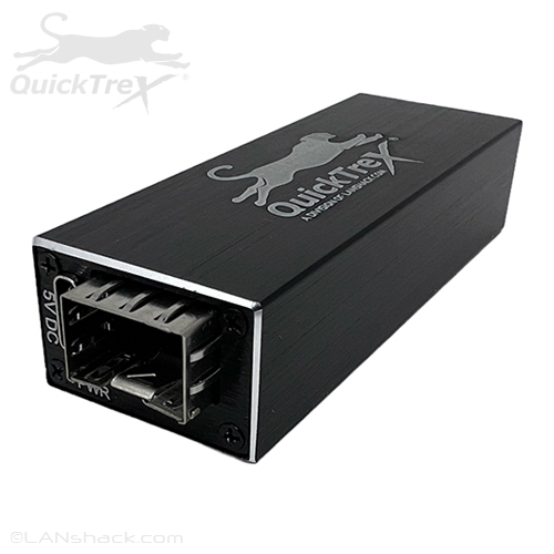 QuickTreX Mini Gigabit SFP LC to RJ45 Fiber Optic to Ethernet Media Converter with USB Type-C Power Supply - Singlemode or Multimode Compatible