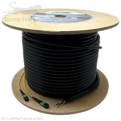 24 Fiber MTP APC (1 x 24) Corning ALTOS® Outdoor Loose Tube (OSP) Singlemode Custom Fiber Optic MTP Trunk Cable Assembly - Made in USA by QuickTreX® with Genuine US Conec® Connectors and Corning® Glass