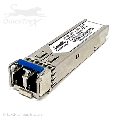 QuickTreX 1.25 Gigabit Singlemode LC Duplex SFP Fiber Optic Transceiver - Hot Pluggable - 2 km Meters at 1310 nm