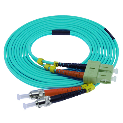 Stock 3 meter SC to ST 50/125 OM3, 10 GIG Multimode Duplex Patch Cable