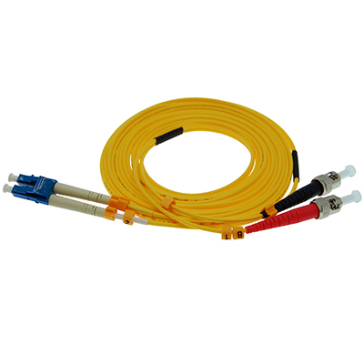 Stock 2 meter LC to ST Singlemode Duplex Fiber Optic Patch Cable