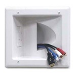 Recessed Media Wall Plate with Angled Duplex Receptacle