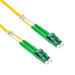 Stock 15 meter LC APC to LC APC Singlemode Duplex Fiber Optic Patch Cable