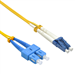 Stock 7 meter LC UPC to SC UPC Singlemode Duplex Fiber Optic Patch Cable