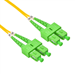 Stock 15 meter SC APC to SC APC Singlemode Duplex Fiber Optic Patch Cable