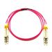 Stock 2 meter LC to LC 50/125 OM4, 10/40/100 GIG Multimode Duplex Patch Cable - Violet