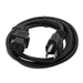 5 Ft Black Power Cord with NEMA 5-15P to IEC C-13 Connectors and 18/3 AWG Conductors (AC125V / 10A / 1250W) - RoHS Compliant and UL/CSA Approved
