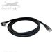 1.5 Meter (4.92 Ft) Cat 6A 90 Degree to Standard 180 Degree Stock Ethernet Patch Cable, Black