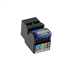 QuickTreX Premium Cat 6 Keystone Jack Back View Capped