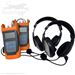 QuickTreX&reg; Fiber Optic Talk Set - 1310/1550nm 80km Range Full-Duplex Fiber Communication Tester w/ Headset and SC/ST/FC UPC Ports, LC UPC Conversion Adapter, and Carry Case