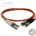 LC to ST Plenum Rated Multimode OM1 62.5/125 Premium Custom Duplex Fiber Optic Patch Cable with Corning® Glass - Made in the USA by QuickTreX®