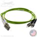 LC to ST Plenum Rated Multimode 10/40/100/400 GIG OM5 50/125 Premium Custom Duplex Fiber Optic Patch Cable with Corning® Glass - Made in the USA by QuickTreX®