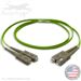 SC to SC Plenum Rated Multimode 10/40/100/400 GIG OM5 50/125 Premium Custom Duplex Fiber Optic Patch Cable with Corning® Glass - Made in the USA by QuickTreX®