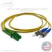 LC APC to ST UPC Plenum Rated Singemode 9/125 Premium Custom Duplex Fiber Optic Patch Cable