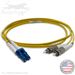 LC to FC Plenum Rated Singemode 9/125 Premium Custom Duplex Fiber Optic Patch Cable with Corning® Glass - Made in the USA by QuickTreX®