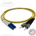 LC to ST Plenum Rated Singemode 9/125 Premium Custom Duplex Fiber Optic Patch Cable with Corning® Glass - Made in the USA by QuickTreX®