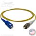 SC to FC Plenum Rated Singemode 9/125 Premium Custom Simplex Fiber Optic Patch Cable with Corning® Glass - Made in the USA by QuickTreX®