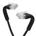 6 Inch Cat 6A EZ Flex Bendable Ultra Thin Stock Ethernet Patch Cable w/ Extra Flexible and Ultra Protective Molded Strain Relief Boots 
