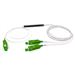 1 X 2 SC APC Singlemode Mini 0.9mm Fiber Optic PLC Splitter - 1 Meter