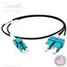Custom Armored Indoor/Outdoor Plenum Rated Multimode 10-GIG OM3 50/125 Premium Duplex Fiber Optic Patch Cable - Made in the USA by QuickTreX®