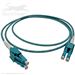 Stock 3 meter LC UPC to LC Uniboot Armored Multimode 10/40/100 GIG OM4 50/125 Duplex Plenum Rated OFCP Fiber Optic Patch Cable by QuickTreX®