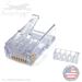 QuickTreX&reg; Premium Category 5E UTP RJ45 Modular Plugs with Loadbar - Bag of 100 - Made in the USA RoHS and TAA Compliant 