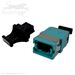 MPO/MTP® Multimode OM3 / OM4 Type A (Key Up to Key Down) Fiber Optic Coupler - Aqua by QuickTreX®