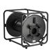 Schill SK 4813 Professional Stage Cable Reel w/ One Axle Bearing and One Outside Bearing, Auxiliary Spool w/ Velcro Strap, Feed-Through Hole for Cable Entry, Heavy Duty Hand Crank, and Pre-Tapped Holes for Optional Caster Wheels