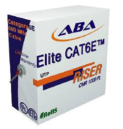 Cat 6E 1000x, UTP, PVC Riser rated (CMR)