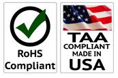 rohs compliant and taa compliant logos