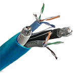 Cat 5E x 2 / RG6 Quad x 2 Combo Riser Rated Cable (CMR) - BLUE - 500ft 