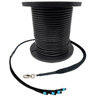 Custom Outdoor OSP MTP Fiber Trunk Cables - made in USA by QuickTrex